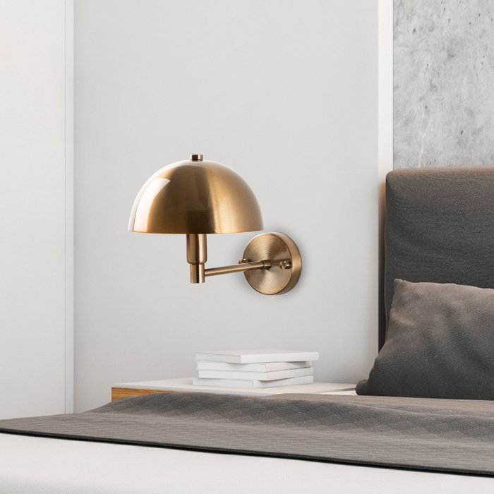 Opviq Lámpara de Pared de Metal Dorado Opviq Lámpara de Pared de Metal Dorado